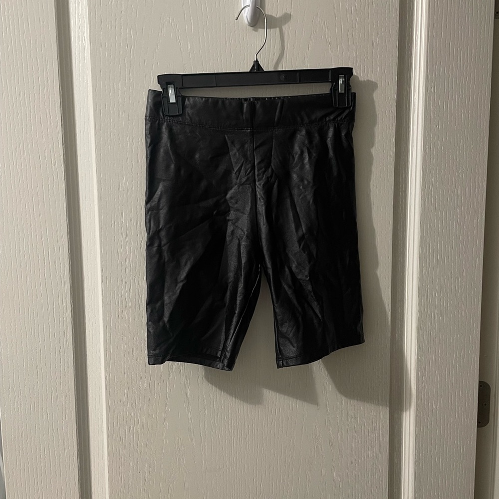 Forever 21 faux leather biker shorts